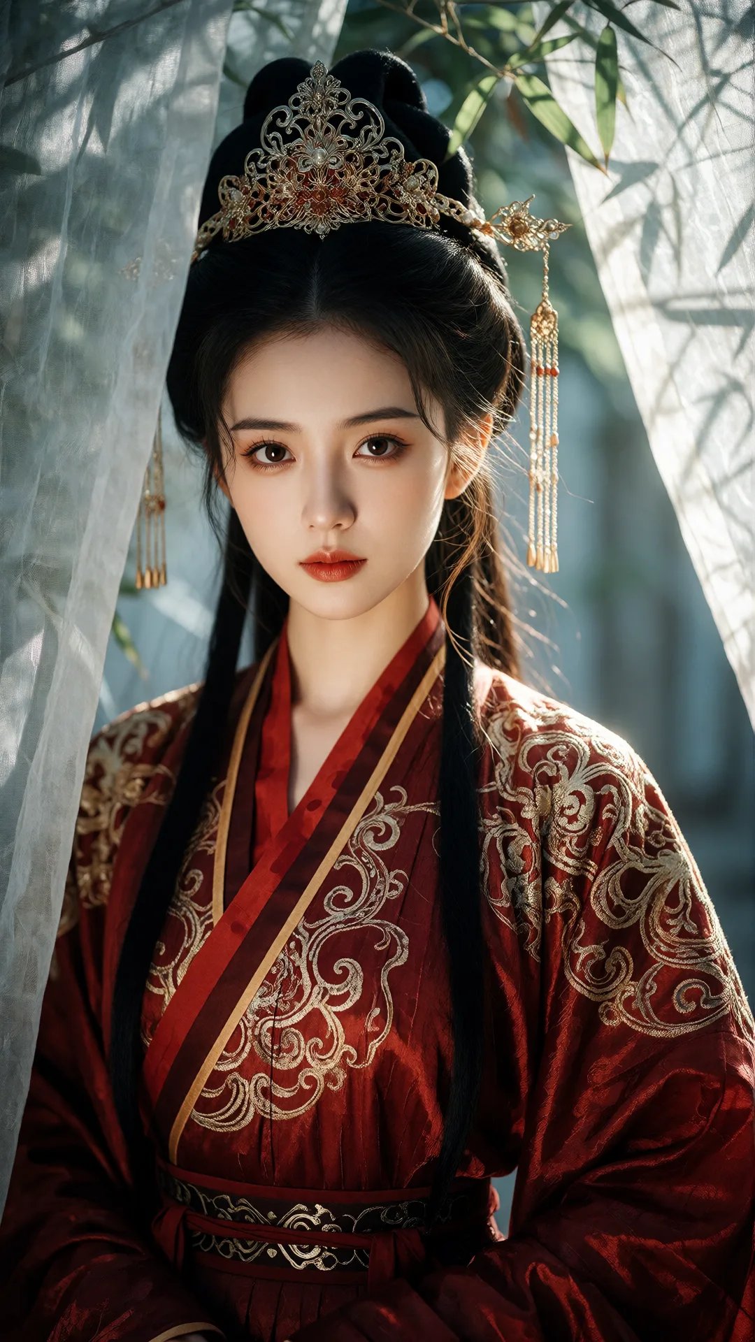 画面风格：东方古典唯美写真风格，采用电影级画质呈现，色彩浓郁而柔